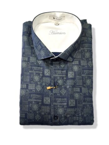 Navy blue printed shirt