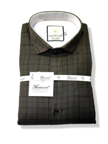 Dark green checks shirt