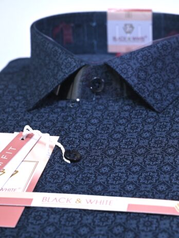 Navy blue printed shirt