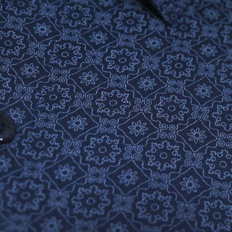 Navy blue printed shirt - Image 2