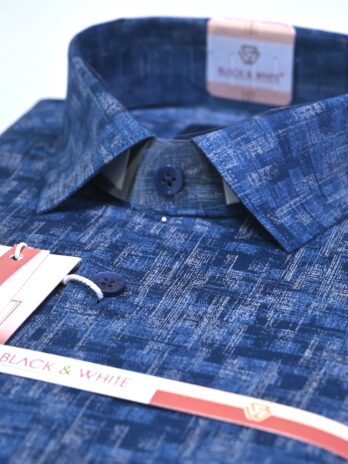 Navy blue printed shirt