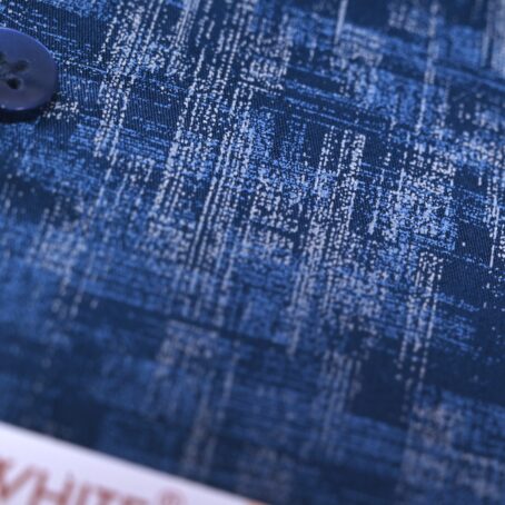 Navy blue printed shirt - Image 2