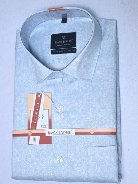 Light Blue printed shirt - Image 3