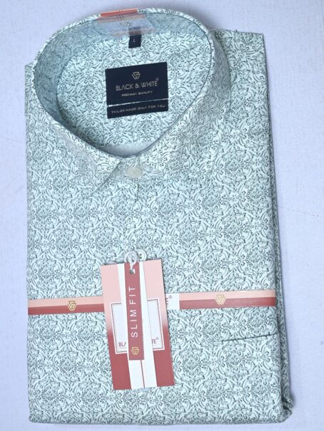 Light green printed shirt - Image 3
