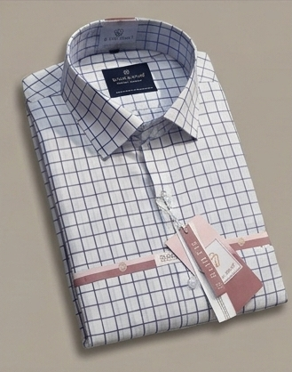 Off White Checked Shirt